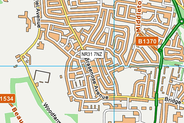 NR31 7NZ map - OS VectorMap District (Ordnance Survey)