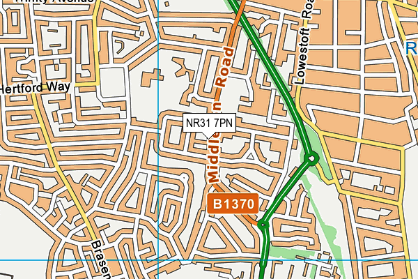 NR31 7PN map - OS VectorMap District (Ordnance Survey)