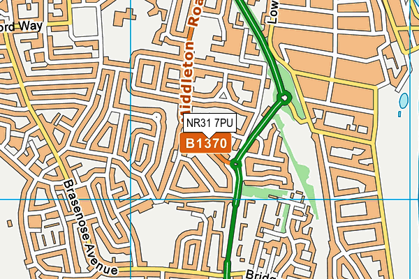 NR31 7PU map - OS VectorMap District (Ordnance Survey)