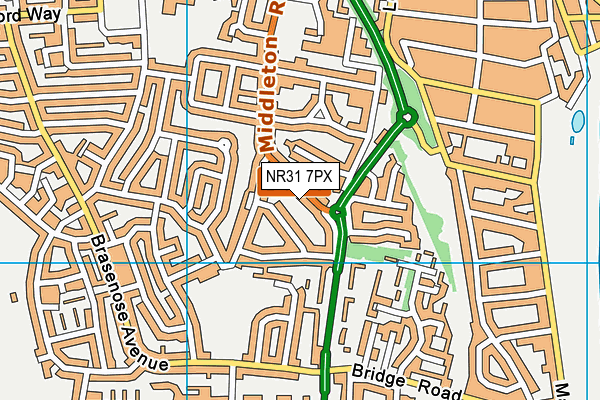 NR31 7PX map - OS VectorMap District (Ordnance Survey)
