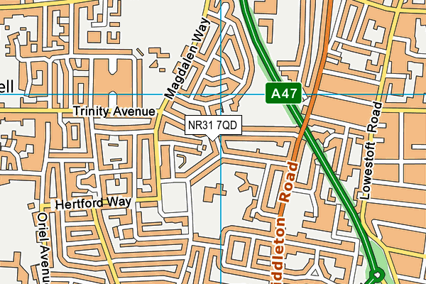 NR31 7QD map - OS VectorMap District (Ordnance Survey)