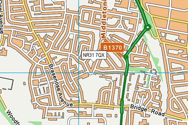 NR31 7QX map - OS VectorMap District (Ordnance Survey)