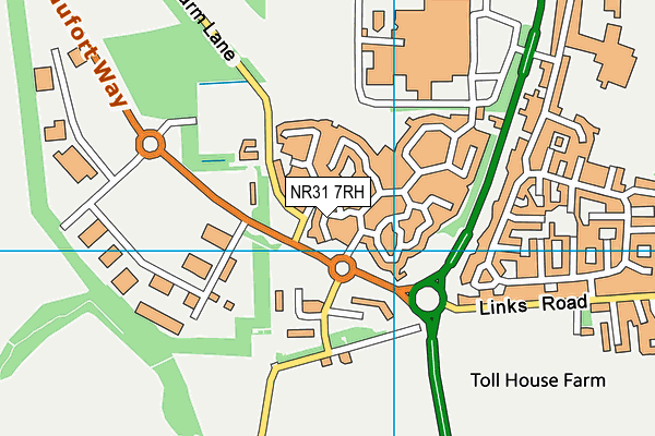 NR31 7RH map - OS VectorMap District (Ordnance Survey)