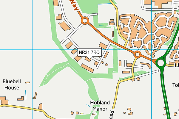 NR31 7RQ map - OS VectorMap District (Ordnance Survey)