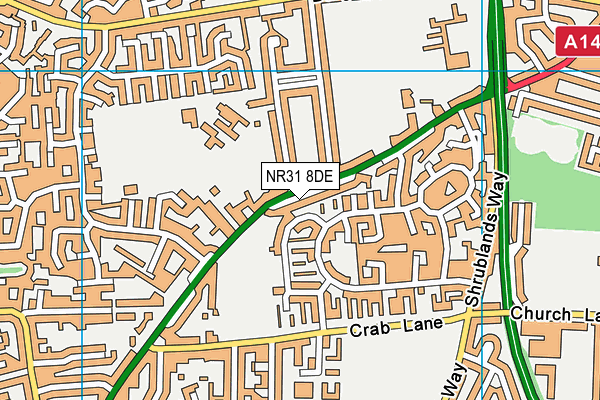 NR31 8DE map - OS VectorMap District (Ordnance Survey)