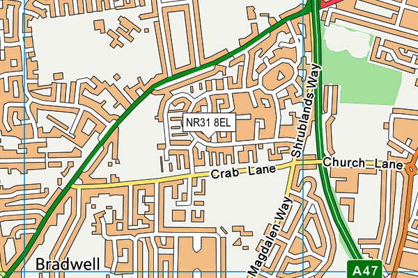 NR31 8EL map - OS VectorMap District (Ordnance Survey)
