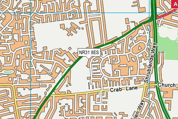NR31 8ES map - OS VectorMap District (Ordnance Survey)