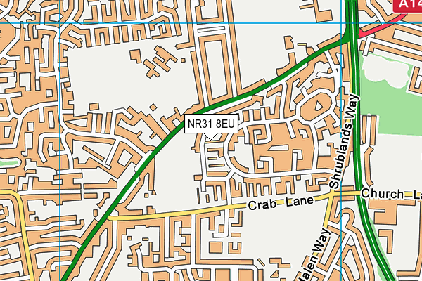 NR31 8EU map - OS VectorMap District (Ordnance Survey)