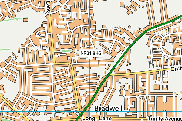 NR31 8HG map - OS VectorMap District (Ordnance Survey)