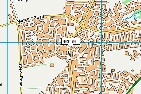 NR31 8HT map - OS VectorMap District (Ordnance Survey)