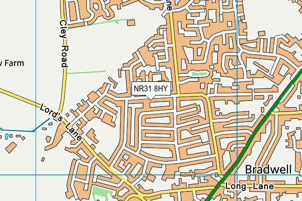 NR31 8HY map - OS VectorMap District (Ordnance Survey)