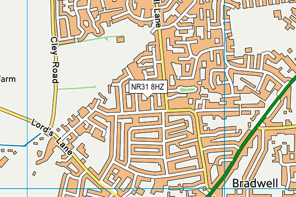 NR31 8HZ map - OS VectorMap District (Ordnance Survey)