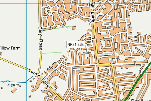 NR31 8JB map - OS VectorMap District (Ordnance Survey)