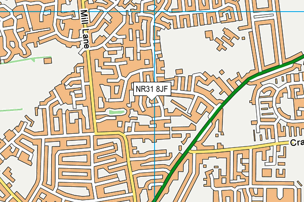 NR31 8JF map - OS VectorMap District (Ordnance Survey)