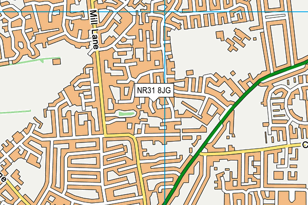 NR31 8JG map - OS VectorMap District (Ordnance Survey)