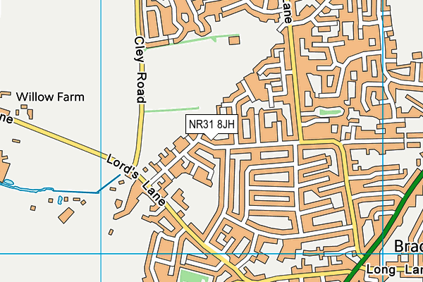 NR31 8JH map - OS VectorMap District (Ordnance Survey)