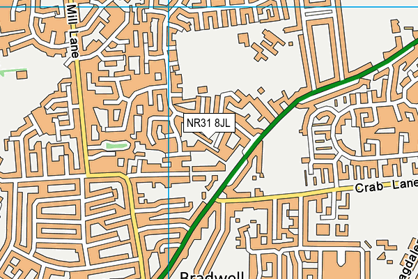 NR31 8JL map - OS VectorMap District (Ordnance Survey)