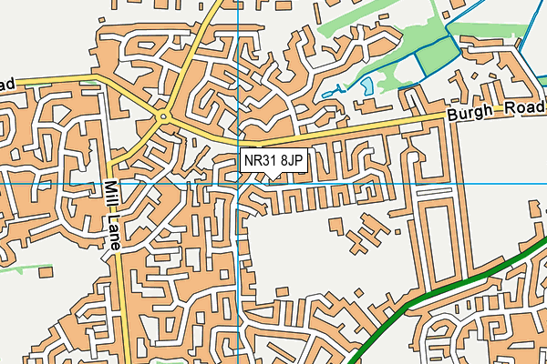 NR31 8JP map - OS VectorMap District (Ordnance Survey)