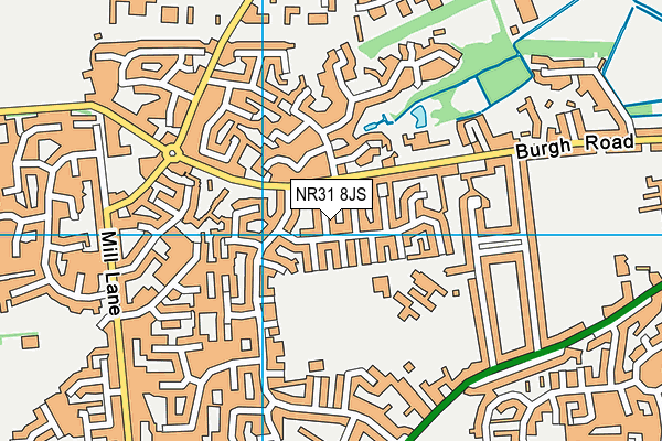 NR31 8JS map - OS VectorMap District (Ordnance Survey)