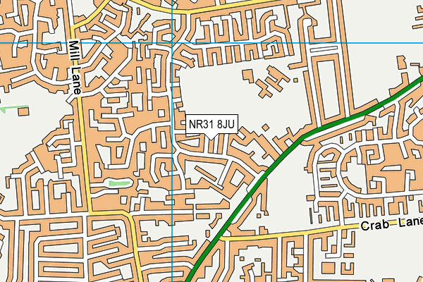 NR31 8JU map - OS VectorMap District (Ordnance Survey)