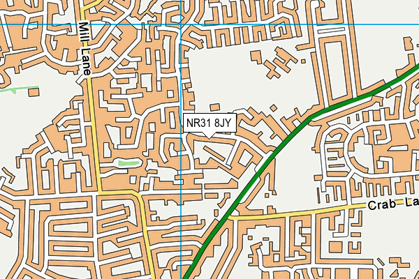 NR31 8JY map - OS VectorMap District (Ordnance Survey)