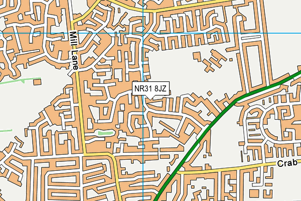 NR31 8JZ map - OS VectorMap District (Ordnance Survey)