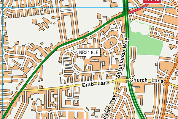 NR31 8LE map - OS VectorMap District (Ordnance Survey)
