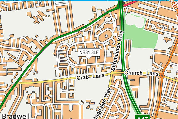NR31 8LF map - OS VectorMap District (Ordnance Survey)