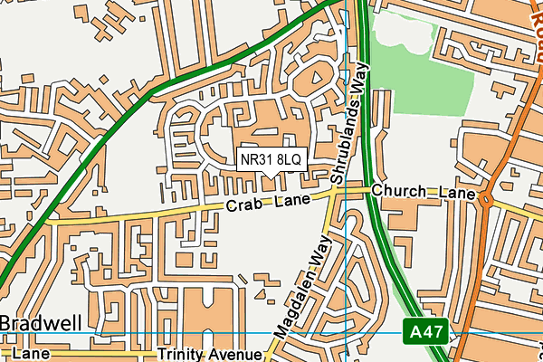 NR31 8LQ map - OS VectorMap District (Ordnance Survey)