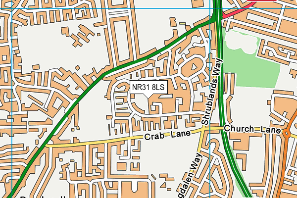 NR31 8LS map - OS VectorMap District (Ordnance Survey)