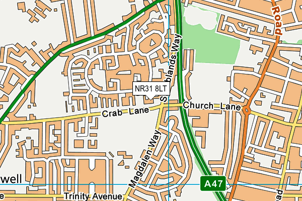 NR31 8LT map - OS VectorMap District (Ordnance Survey)