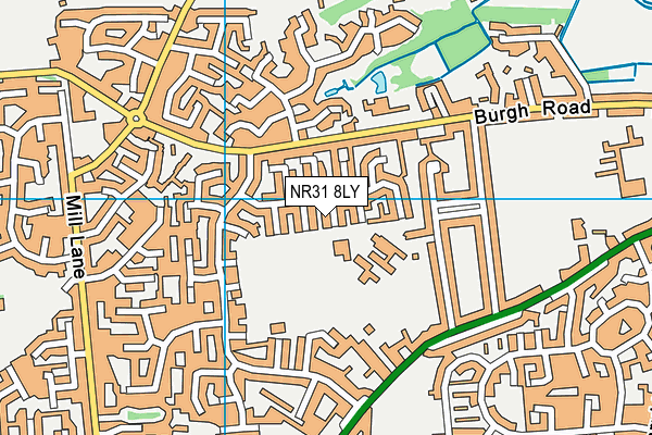 NR31 8LY map - OS VectorMap District (Ordnance Survey)