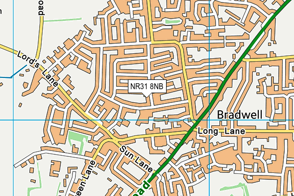 NR31 8NB map - OS VectorMap District (Ordnance Survey)