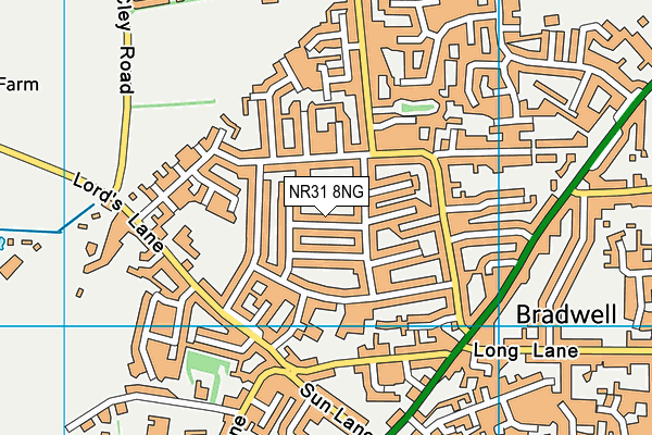 NR31 8NG map - OS VectorMap District (Ordnance Survey)
