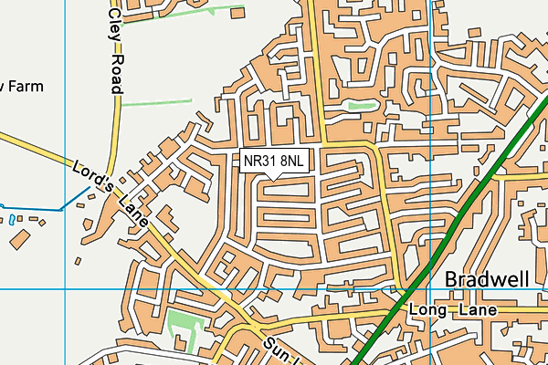 NR31 8NL map - OS VectorMap District (Ordnance Survey)