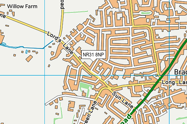 NR31 8NP map - OS VectorMap District (Ordnance Survey)