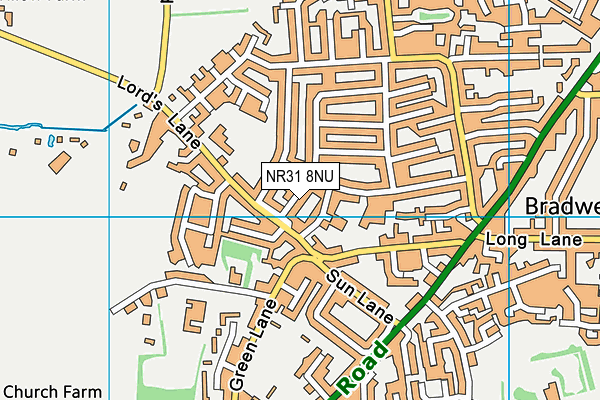 NR31 8NU map - OS VectorMap District (Ordnance Survey)