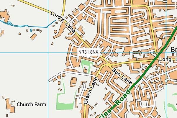 NR31 8NX map - OS VectorMap District (Ordnance Survey)