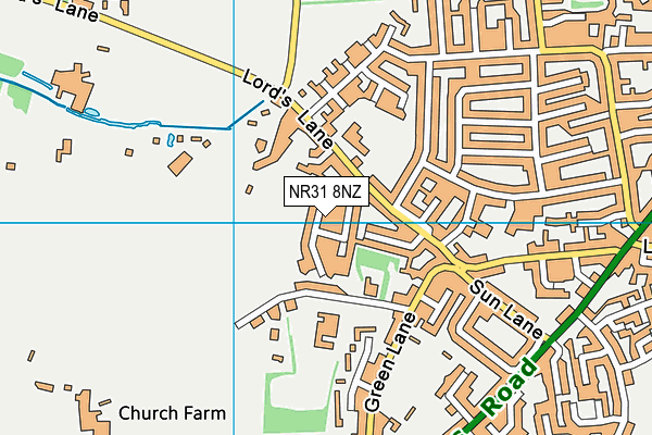 NR31 8NZ map - OS VectorMap District (Ordnance Survey)