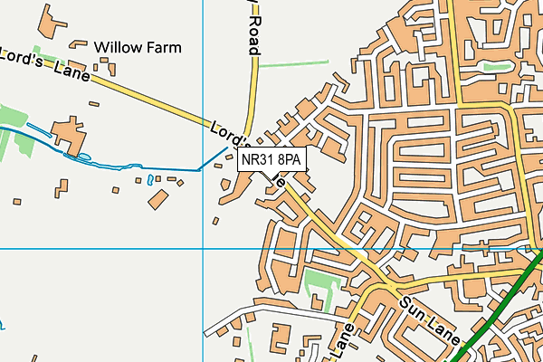 NR31 8PA map - OS VectorMap District (Ordnance Survey)