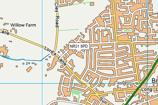 NR31 8PD map - OS VectorMap District (Ordnance Survey)