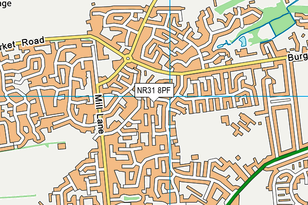 NR31 8PF map - OS VectorMap District (Ordnance Survey)