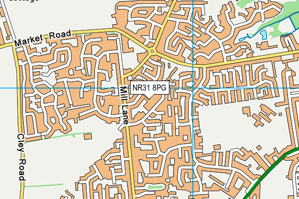 NR31 8PG map - OS VectorMap District (Ordnance Survey)