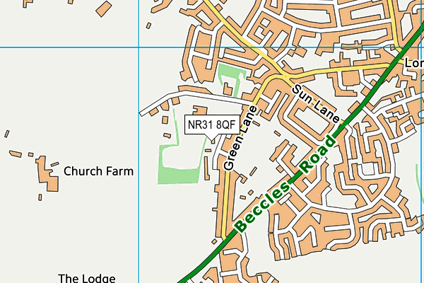 NR31 8QF map - OS VectorMap District (Ordnance Survey)