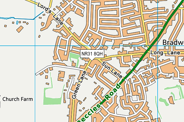NR31 8QH map - OS VectorMap District (Ordnance Survey)