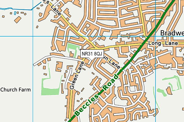 NR31 8QJ map - OS VectorMap District (Ordnance Survey)