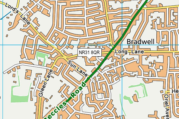 NR31 8QR map - OS VectorMap District (Ordnance Survey)