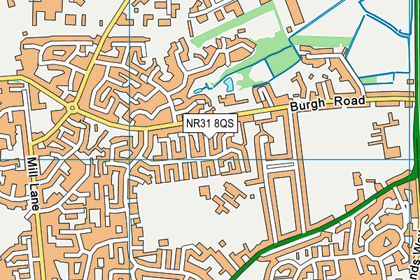 NR31 8QS map - OS VectorMap District (Ordnance Survey)