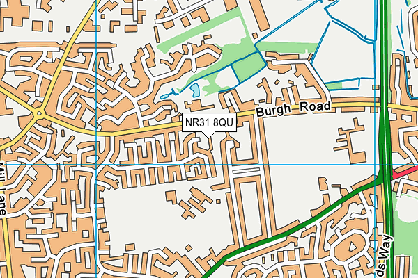 NR31 8QU map - OS VectorMap District (Ordnance Survey)