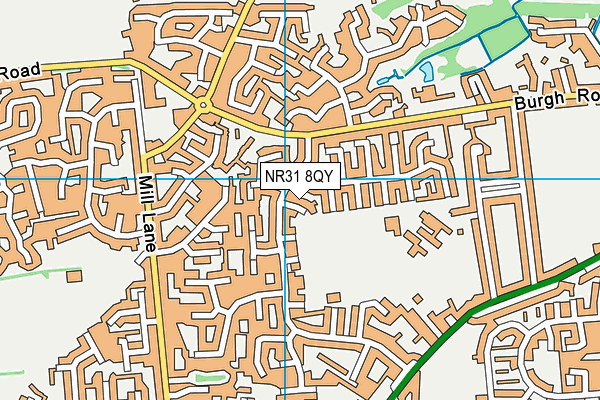 NR31 8QY map - OS VectorMap District (Ordnance Survey)